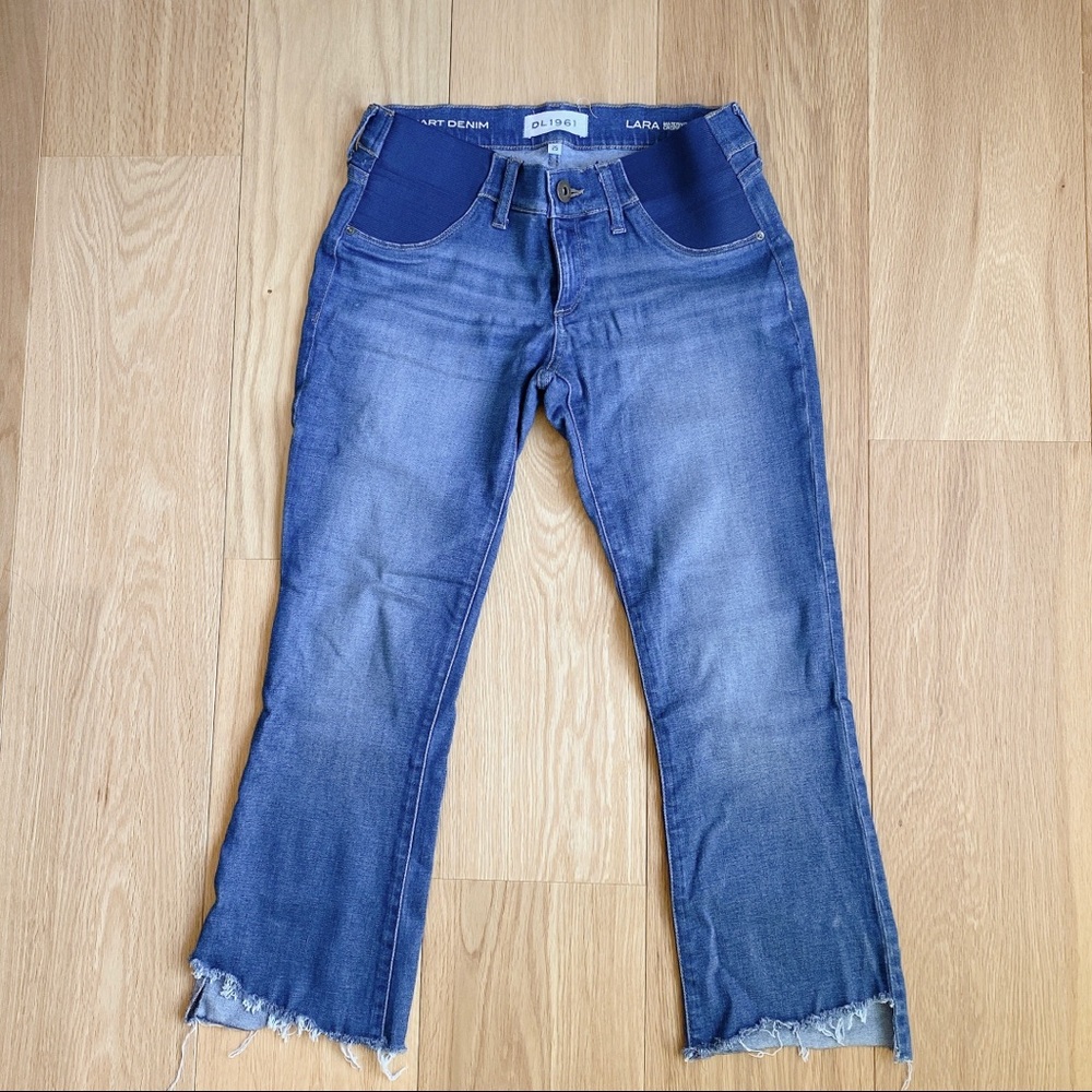 DL1961 maternity cropped jeans 25, fits like 27